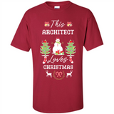 This Architect Loves Christmas Tree Shirt with Snowman