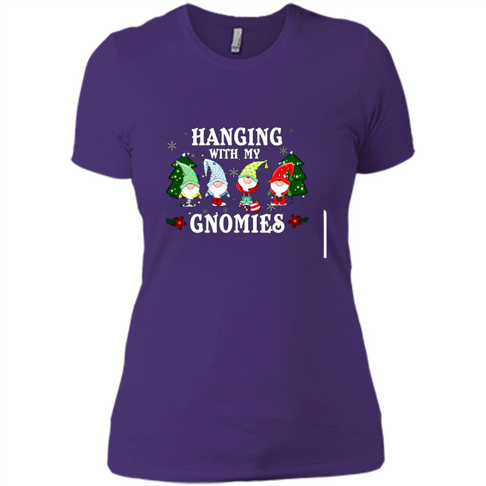 Christmas Garden Gnome Hanging With My Gnomies - Ladies' Boyfriend T-Shirt