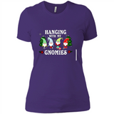 Christmas Garden Gnome Hanging With My Gnomies - Ladies' Boyfriend T-Shirt