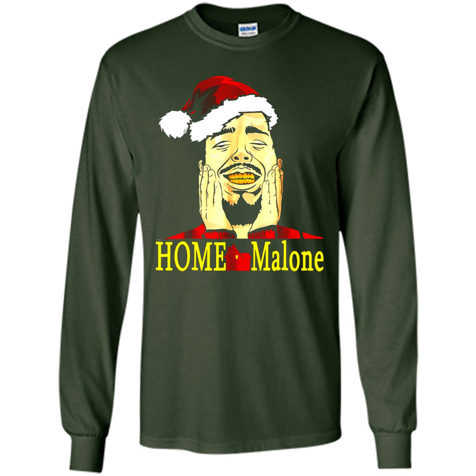 Home Malone Shirt Post Malone Christmas Sweatshirt - Long Sleeve T-Shirt