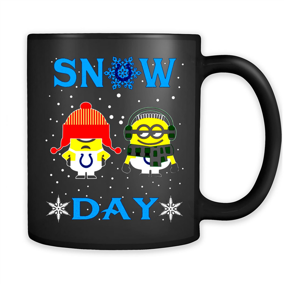 Snow Day Shirt For Indianapolis Colts Vs Minion Fans pingpong