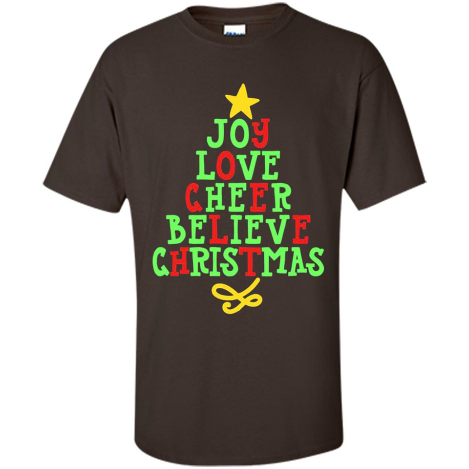 Joy Love Cheer Believe Christmas Tree