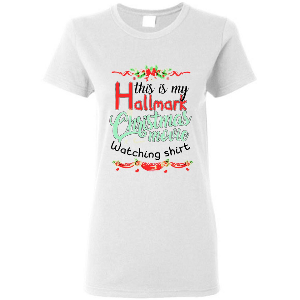 This My Movies Hallmark-Christmas Loves Is T-Shirt - Ladies Short-Sleeve