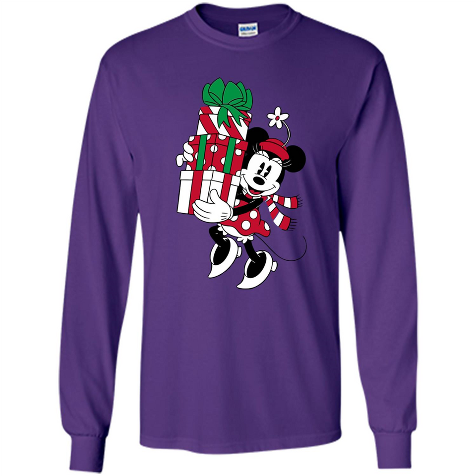 Disney Minnie Mouse Christmas Gift Sweatshirt - Long Sleeve T-Shirt