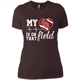 Oklahoma Sooners Football My Heart is on that Field - Ladies' Boyfriend T-Shirt