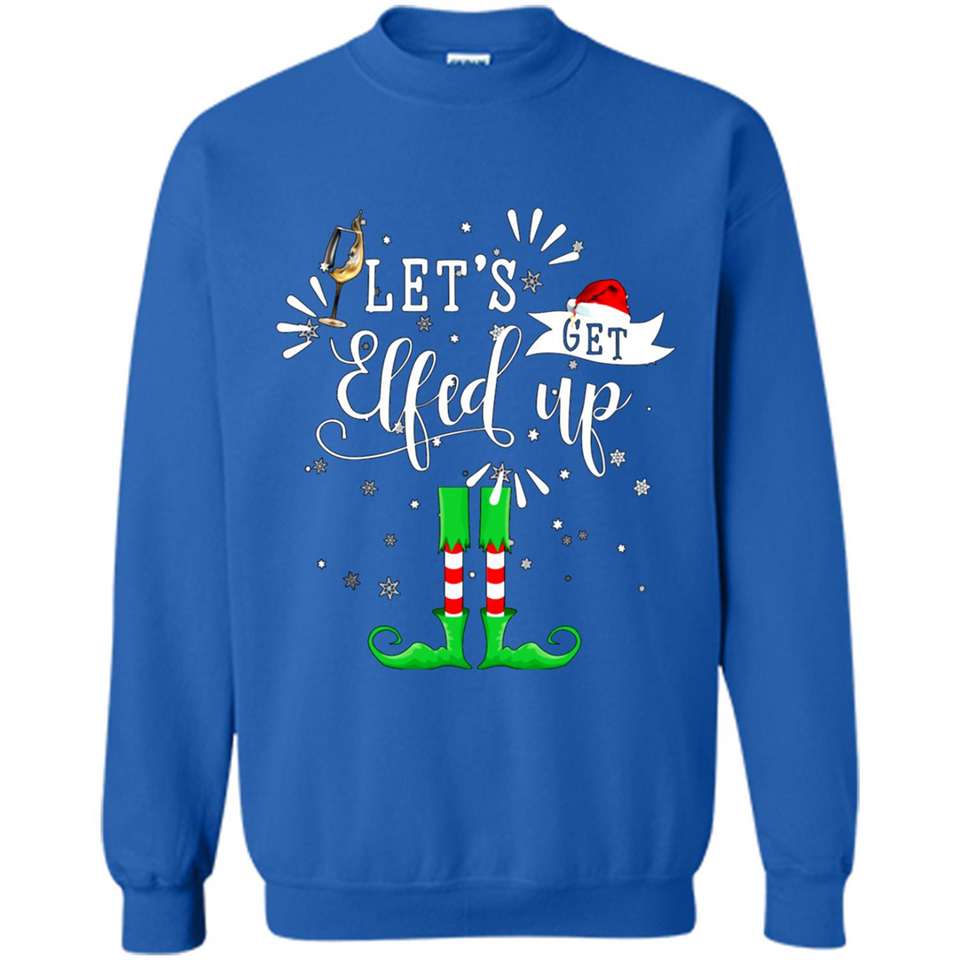 Let's Get Elfed Up Funny Drinking Wine Christmas Elf PINGPONG