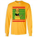 Grinch Nurse Ugly Christmas Sporty T-Shirt PINGPONG - Long Sleeve T-Shirt