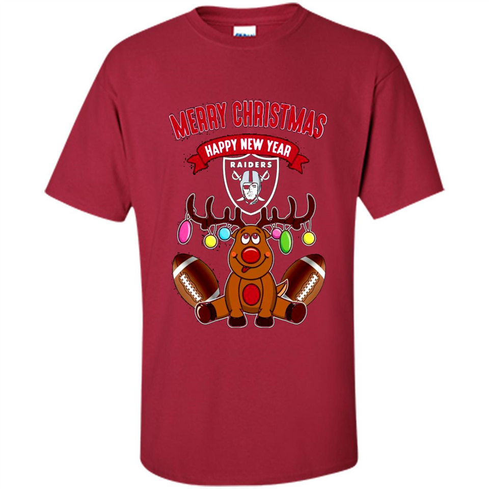 Oakland Raiders NFL Reindeer Funny Merry Christmas And Happy New Year