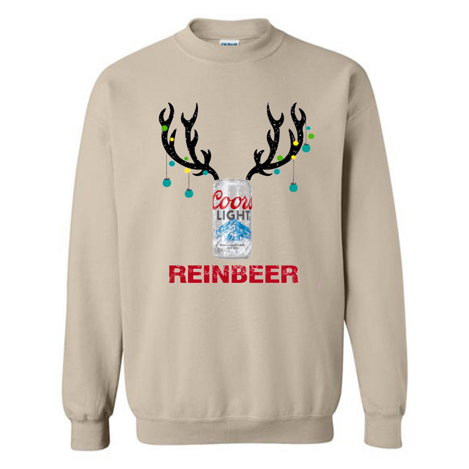 Coors Light Reinbeer Funny Beer Reindeer Christmas Sweatshirt - Sweatshirt