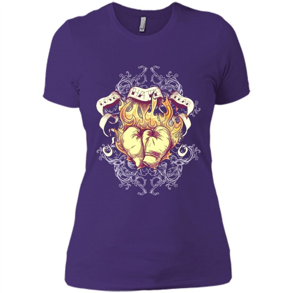 Love Hate Fear Boxing - Martial Art Fighting - Ladies' Boyfriend T-Shirt