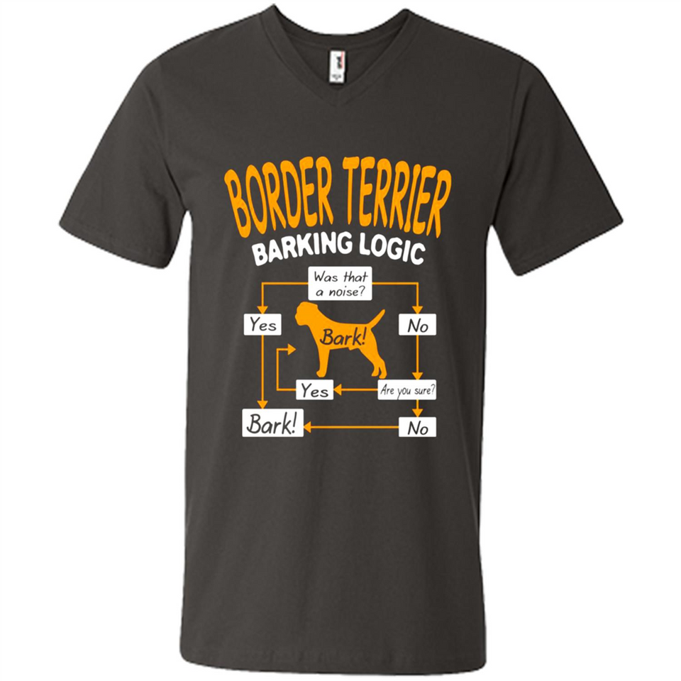 Border Terrier Barking Logic - Men's V-Neck