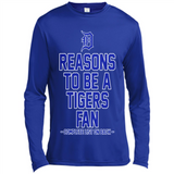 Reasons to be a Detroit Tigers Fan Complete List on Back - Canvas Long Sleeve T-Shirt