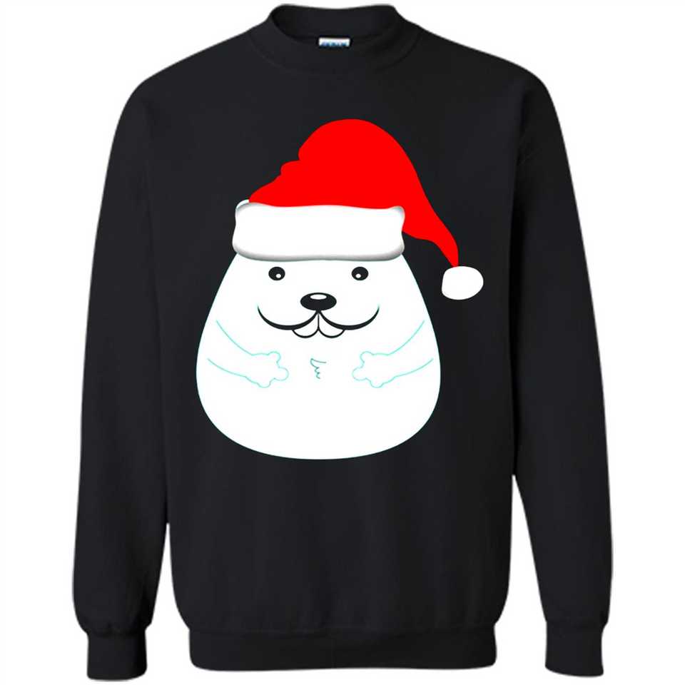 Funny Hamster Christmas t-shirt Santa Hat - Sweatshirt