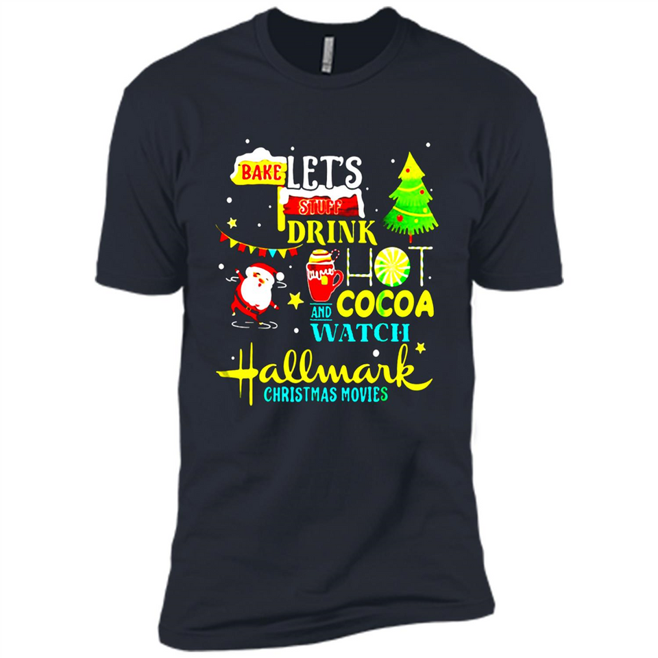 Santa claus i just want to bake stuff and waych christmas movi PINGPONG - Premium Short Sleeve T-Shirt