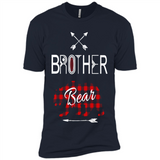 Brother Shirt Buffalo Plaid Family Camping Bear Tee - Premium Short Sleeve T-Shirt