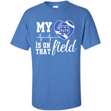Notre Dame Fighting Irish Football My Heart is on that Field - Shirt