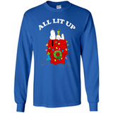 Peanuts By Schulz Snoopy Young Men_s Christmas SweatShirt - Long Sleeve T-Shirt