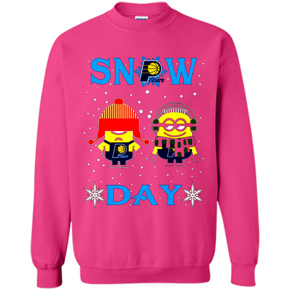 Snow Day Shirt For Indiana Pacers Vs Minion Fans pingpong