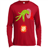Grinch hand holding Logo HomeDepot Glitter Christmas - Canvas Long Sleeve T-Shirt
