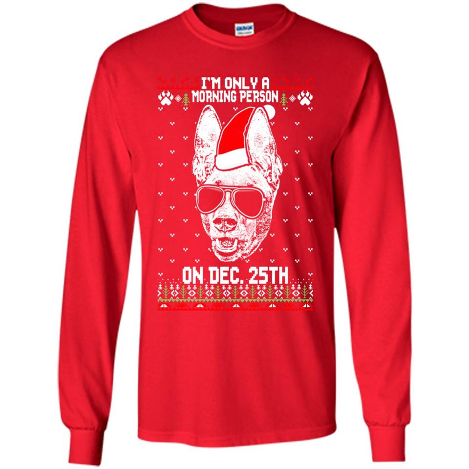 Morning Person Pharaoh Hound Funny Xmas - Long Sleeve T-Shirt
