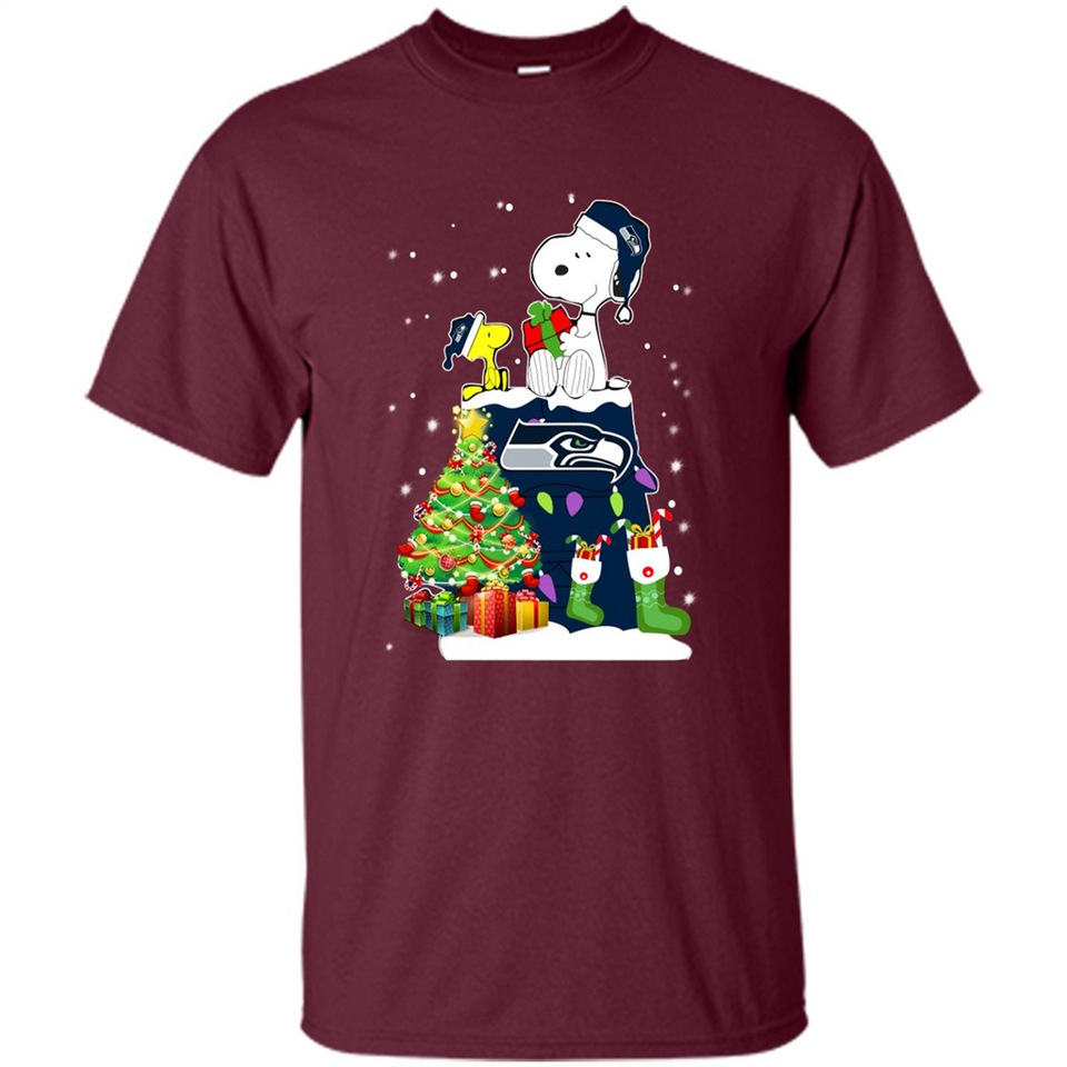 SEATTLE SEAHAWKS SNOOPY & WOODSTOCK CHRISTMAS