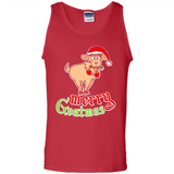 Christmas Merry Goatmas Goat Shirt Santa Hat - Tank Top