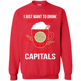 I Just Want To Drink Hot Chocolate & Watch Washington Capitals Ugly Christmas Sweater PINGPONG