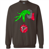 GRINCH HAND HOLDING ATLANTA FALCONS GLITTER CHRISTMAS PINGPONG