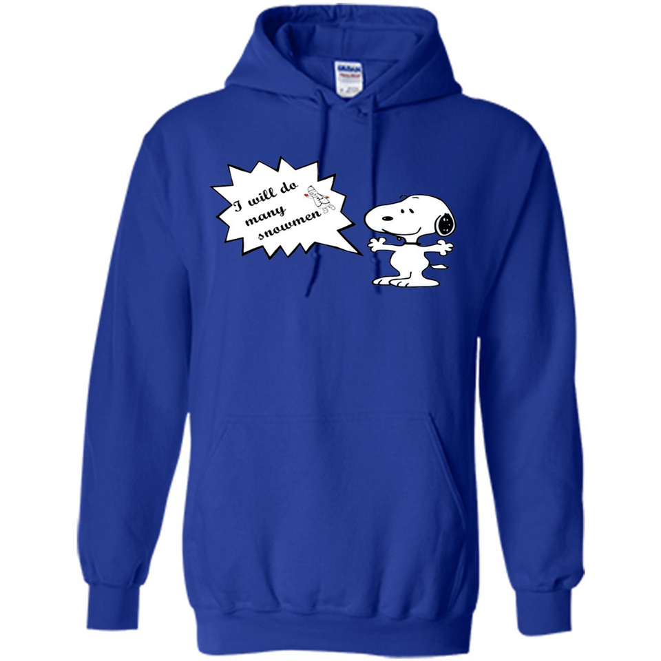 Snoopy I Will Do Many Snowman Christmas
