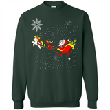 Christmas Unicorn Rudolph and Santa - Sweatshirt