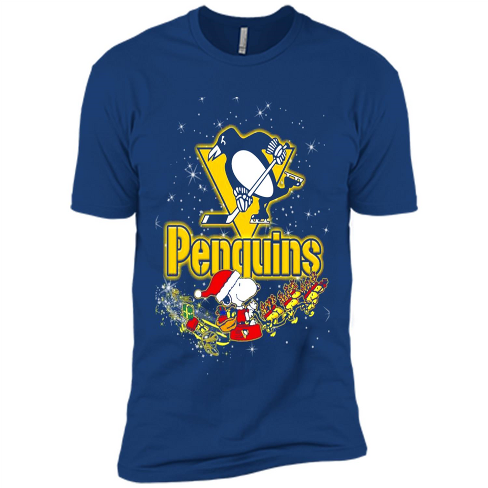 Snoopy Christmas Pittsburgh Penguins - Premium Short Sleeve T-Shirt