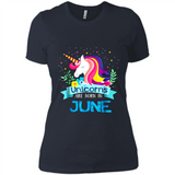 Unicorns are born in June Birthday Rainbow Gift Ladies Custom