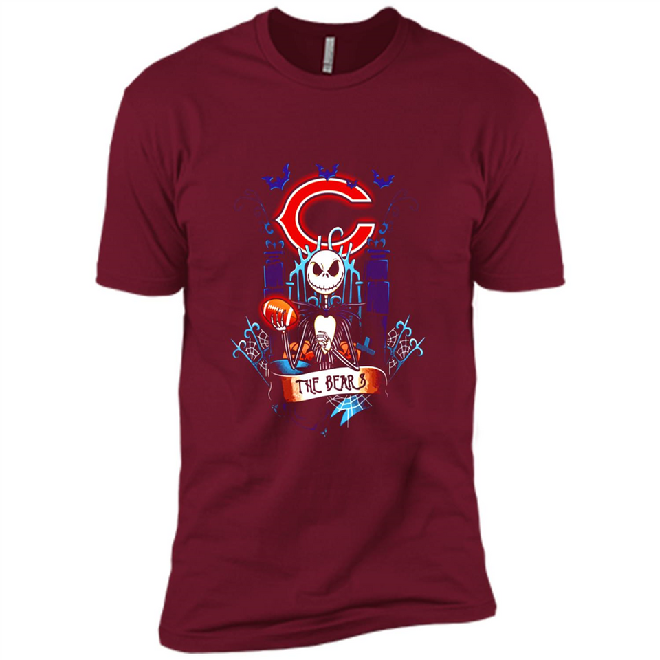 Chicago Bears Halloween The Nightmare Before Christmas - Premium Short Sleeve T-Shirt