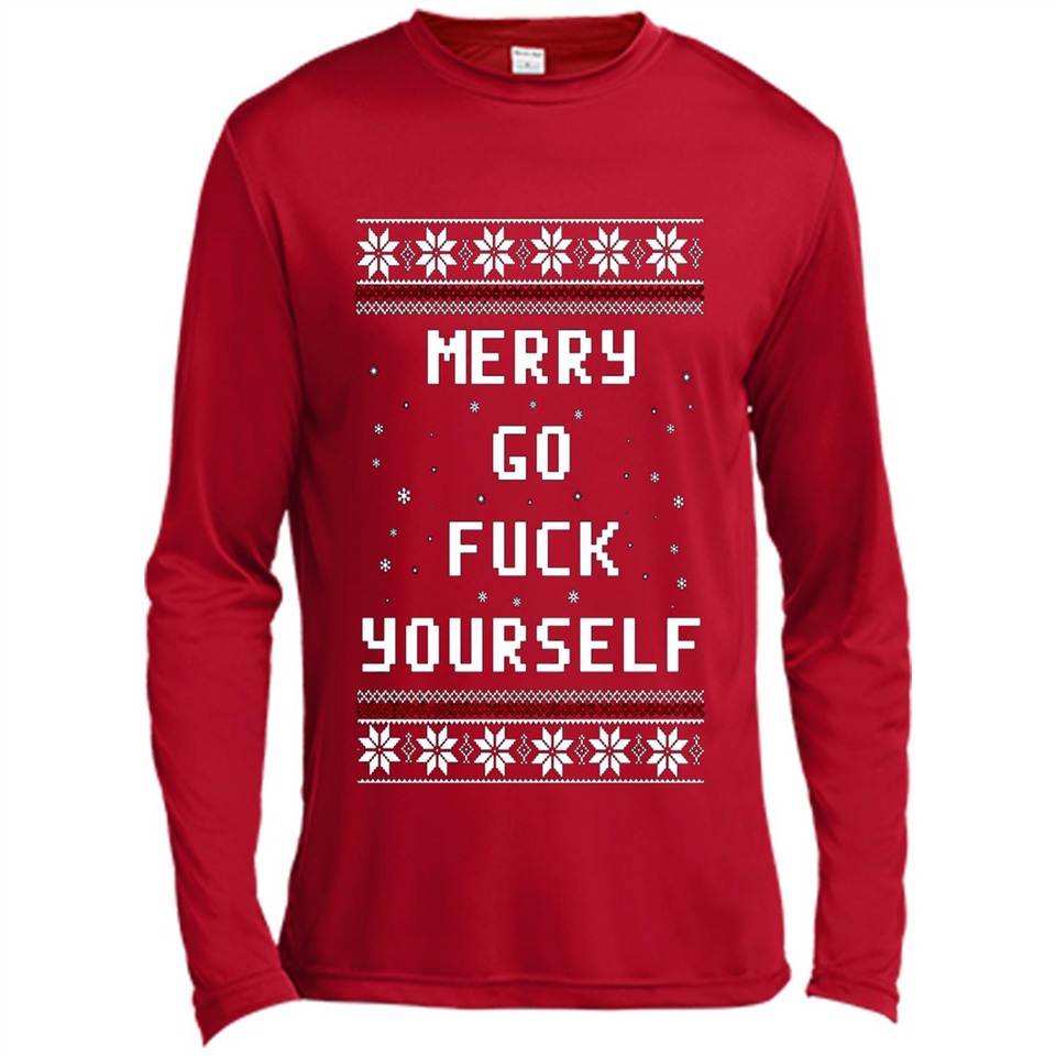 Merry go fuck yourself Christmas sweatshirt PINGPONG
