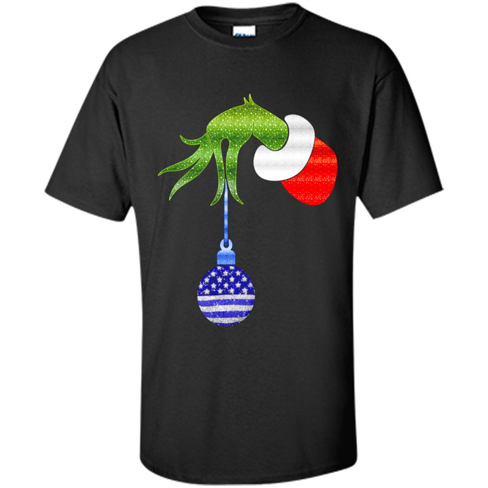 Grinch Holding American Flag ornament Christmas