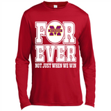 Michigan Wolverines Forever For ever not just when we win - Canvas Long Sleeve T-Shirt