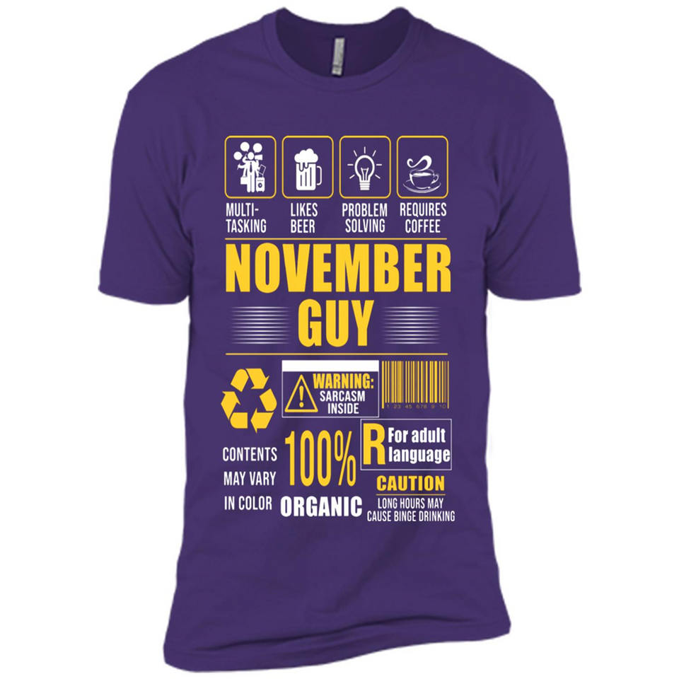November Guy Multitasking - Premium Short Sleeve T-Shirt