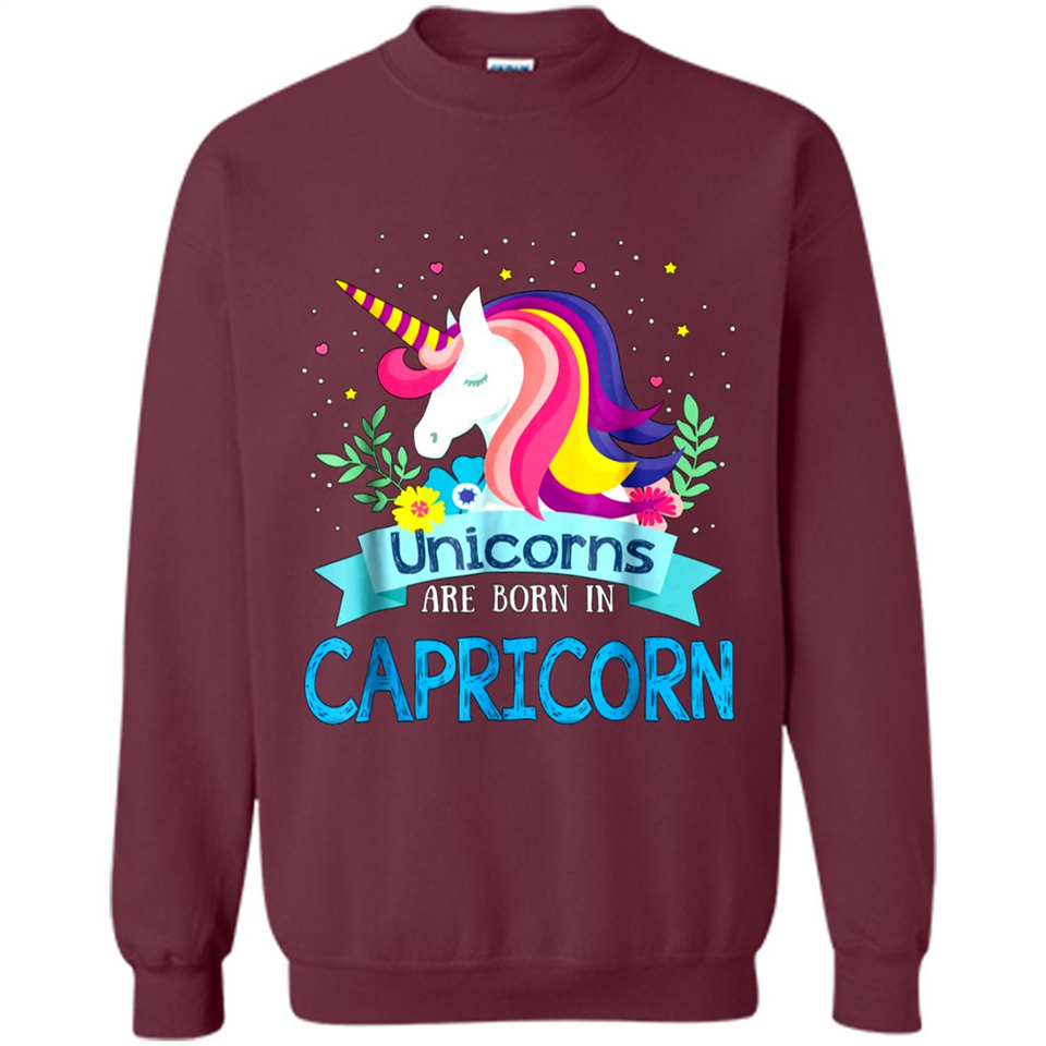 Unicorns are born in Capricorn Birthday Rainbow Gift Custom Ultra Cotton