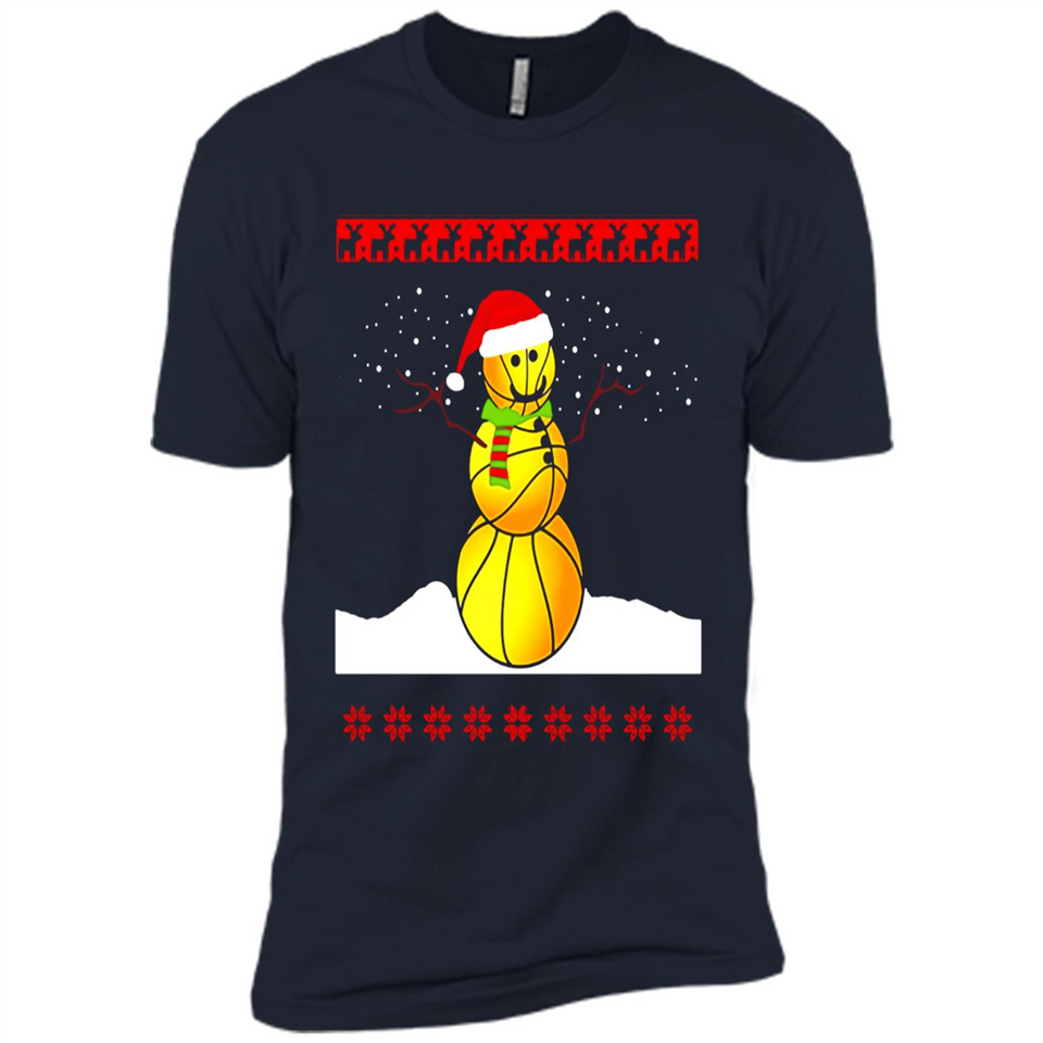 Basketball Santa Funny Christmas - Premium Short Sleeve T-Shirt