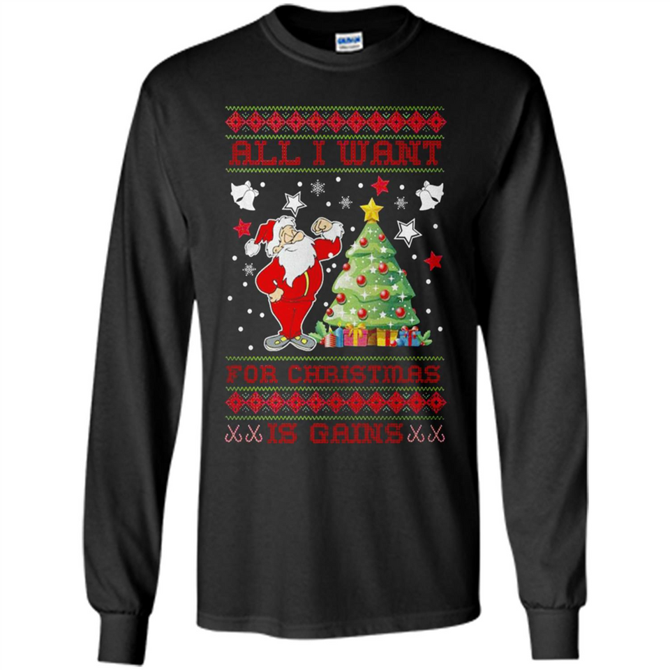 All I Want For Christmas Is Gains Christmas Tree Santa Claus