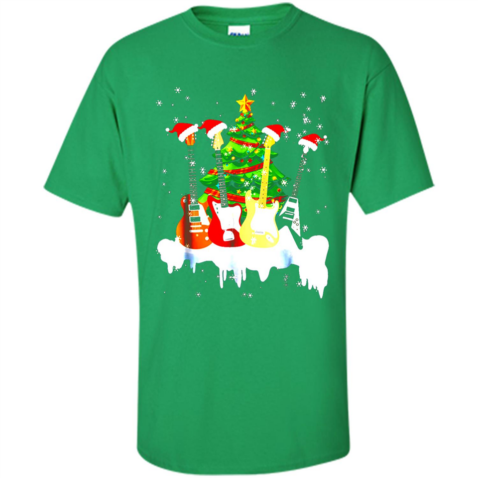 Santa Hat Electric Guitar Classical Guitar Christmas shirt Ladies' Boyfriend