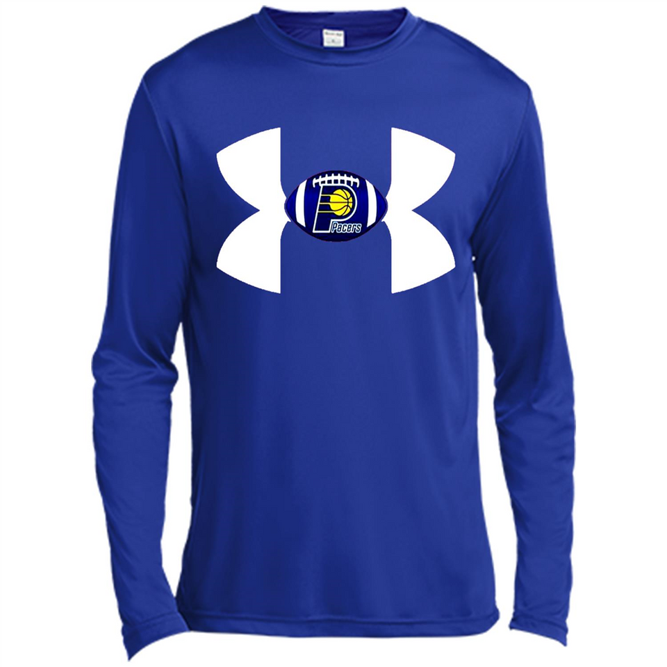 Indiana Pacers Under Armour Logo - Canvas Long Sleeve T-Shirt
