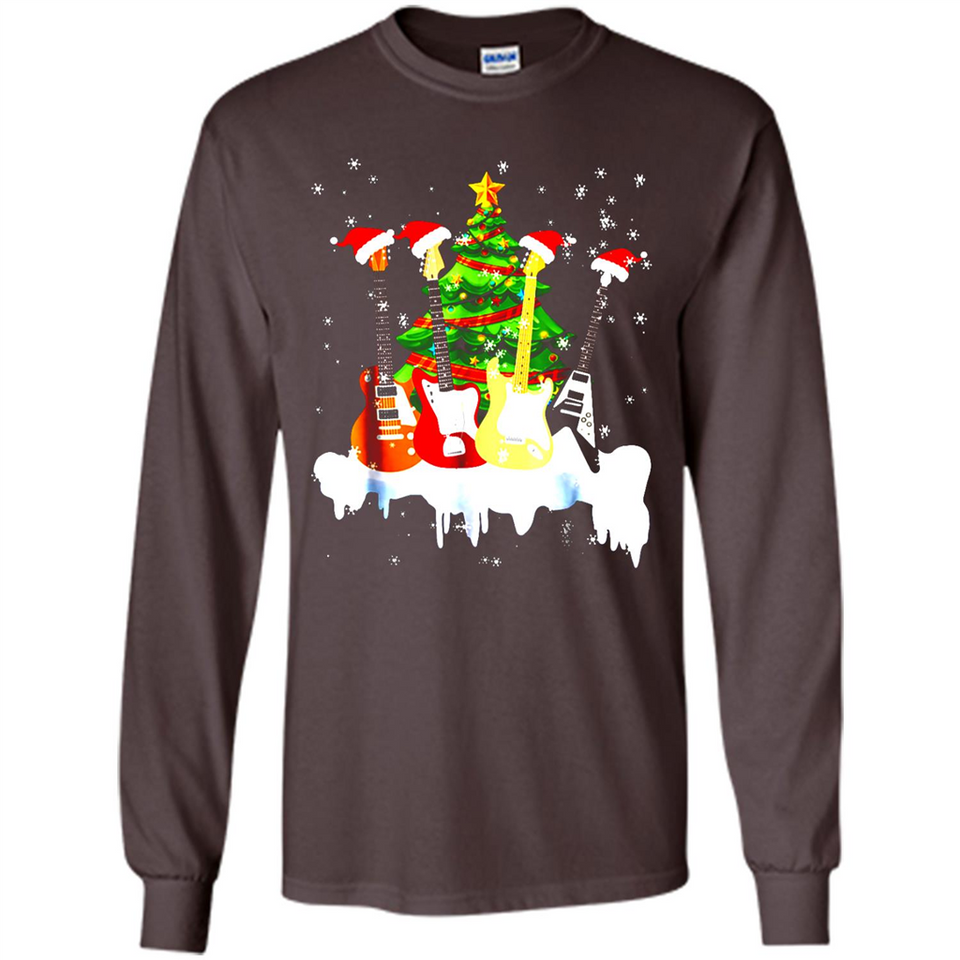 Santa Hat Electric Guitar Classical Guitar Christmas shirt Ladies' Boyfriend