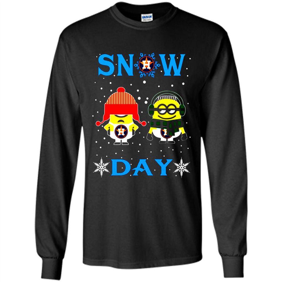 Snow Day Shirt For Houston Astros Vs Minion Fans pingpong
