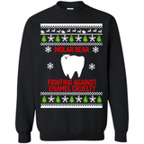 Molar bear fighting against enamel cruelty Christmas - Sweatshirt