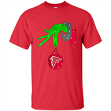 GRINCH HAND HOLDING ATLANTA FALCONS GLITTER CHRISTMAS PINGPONG