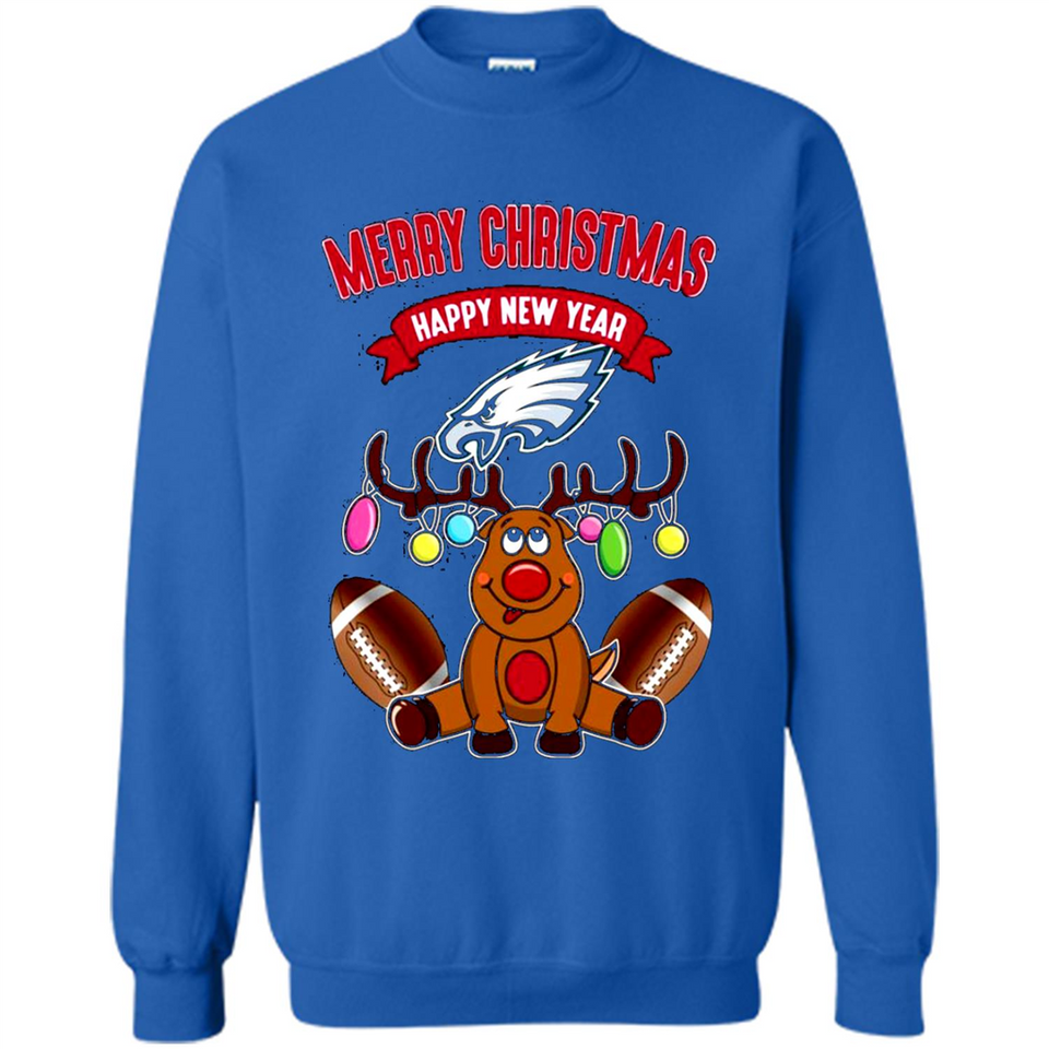 Philadelphia Eagles NFL Reindeer Funny Merry Christmas And Happy New Year