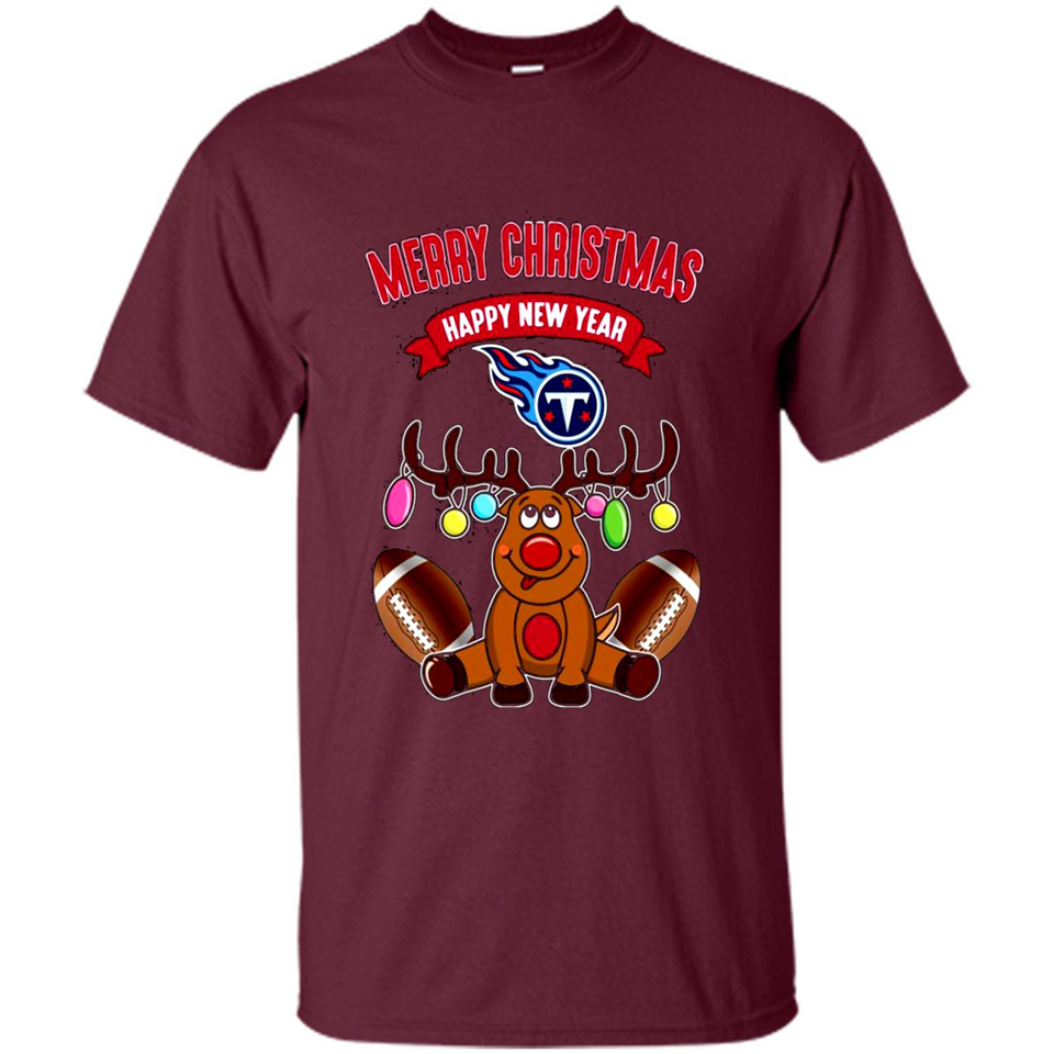 Tennessee Titans NFL Reindeer Funny Merry Christmas And Happy New Year