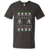 Christmas Ugly Sweater Cycling - Best Ugly Christmas Sweater - Men's V-Neck