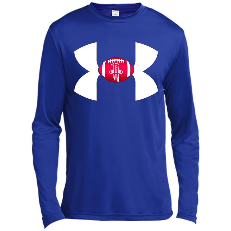 Houston Rockets Under Armour Logo - Canvas Long Sleeve T-Shirt
